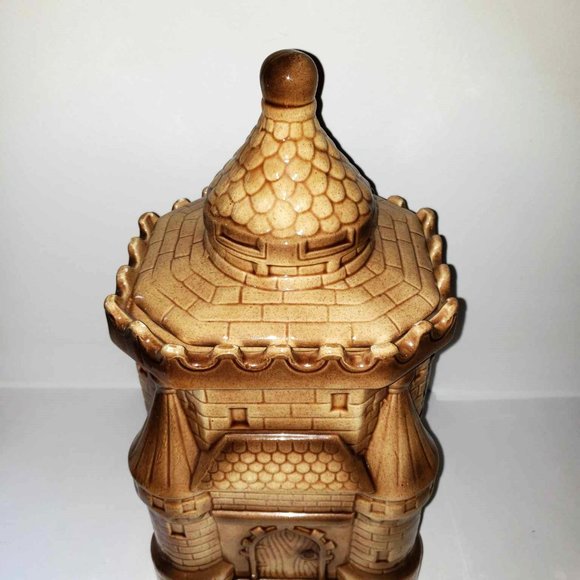 Vintage MCM Royal Sealy Japan Castle Medieval Brown Cookie Jar - Picture 4 of 10